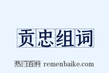 贡忠组词是什么意思的图片